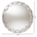 Baxton Studio Luiza Modern and Contemporary Silver Finished Round Petal Leaf Accent Wall Mirror - BSORXW-6175