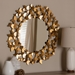 Baxton Studio Soleil Modern and Contemporary Antique Gold Finished Butterfly Accent Wall Mirror - BSORXW-6159