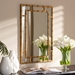 Baxton Studio Adra Modern and Contemporary Gold Finished Bamboo Accent Wall Mirror - BSORXW-8008