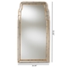 Baxton Studio Alice Modern and Contemporary Queen Anne Style Antique Gold Finished Accent Wall Mirror - BSORXW-8011