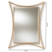 Baxton Studio Melia Modern and Contemporary Antique Gold Finished Rectangular Accent Wall Mirror - BSORXW-6231