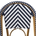 Baxton Studio Celie Classic French Indoor and Outdoor Blue and White Bamboo Style Stackable Bistro Dining Chair Set of 2 - BSOWA-4307V-White/Blue-DC