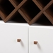 Baxton Studio Serafino Mid-Century Modern White and Walnut Finished Wood Wine Cabinet - BSOSEWC16001WI-White/Columbia