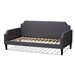 Baxton Studio Walden Modern and Contemporary Grey Fabric Upholstered Twin Size Sofa Daybed - BSOWalden-Grey-Daybed