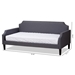 Baxton Studio Walden Modern and Contemporary Grey Fabric Upholstered Twin Size Sofa Daybed - BSOWalden-Grey-Daybed