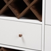 Baxton Studio Savino Mid-Century Modern White and Walnut Finished Wood Wine Cabinet - BSOSEWC16003WI-White/Columbia