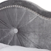 Baxton Studio Embla Modern and Contemporary Grey Velvet Fabric Upholstered Full Size Bed - BSOEmbla-Grey-Full