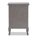 Baxton Studio Capucine Antique French Country Cottage Grey Finished Wood 3-Drawer End Table - BSOJY18A028-Grey-ET