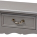 Baxton Studio Capucine Antique French Country Cottage Grey Finished Wood 2-Drawer Console Table - BSOJY18A026-Grey-Console