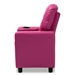 Baxton Studio Evonka Modern and Contemporary Magenta Pink Faux Leather Kids Recliner Chair - BSOLD2056-Pink-CC
