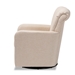 Baxton Studio Rayner Modern and Contemporary Beige Fabric Upholstered Swivel Chair - BSOTSF7715-Beige-CC