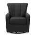 Baxton Studio Rayner Modern and Contemporary Grey Fabric Upholstered Swivel Chair - BSOTSF7715-Grey-CC