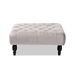 Baxton Studio Keswick Transitional Grey Velvet Fabric Upholstered Button Tufted Cocktail Ottoman - BSO502-Slate Grey-Otto
