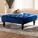 Baxton Studio Keswick Transitional Blue Velvet Fabric Upholstered Button Tufted Cocktail Ottoman - BSO502-Royal Blue-Otto