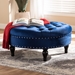 Baxton Studio Palfrey Transitional Blue Velvet Fabric Upholstered Button Tufted Cocktail Ottoman - BSO531-Royal Blue-Otto