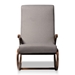 Baxton Studio Kaira Modern and Contemporary Gray Fabric Upholstered and Walnut-Finished Wood Rocking Chair - BSOBBT5317-Grey