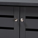 Baxton Studio Adalwin Modern and Contemporary Dark Gray 2-Door Wooden Entryway Shoe Storage Cabinet - BSOSC863522M-Dark Grey-Shoe Cabinet
