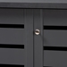 Baxton Studio Adalwin Modern and Contemporary Dark Gray 3-Door Wooden Entryway Shoe Storage Cabinet - BSOSC863533M-Dark Grey-Shoe Cabinet