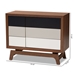 Baxton Studio Svante Mid-Century Modern Multicolor Finished Wood 6-Drawer Chest - BSOWI1704-Walnut/White/Grey-6DW-Chest