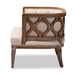 Baxton Studio Esme French Provincial Beige Linen Fabric Upholstered and White-Washed Oak Wood Accent Barrel Chair - BSOTSF9911-Beige/Natural Oak-CC