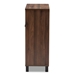 Baxton Studio Rossin Modern and Contemporary Walnut Brown Finished 2-Door Wood Entryway Shoe Storage Cabinet - BSOATSC1613-Columbia-Shoe Cabinet