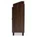 Baxton Studio Rossin Modern and Contemporary Walnut Brown Finished 2-Door Wood Entryway Shoe Storage Cabinet with Open Shelf - BSOATSC1614-Columbia-Shoe Cabinet