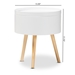 Baxton Studio Jessen Mid-Century Modern White Wood End Table with Removable Top - BSOSR1703018-White-ET