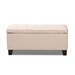 Baxton Studio Fera Modern and Contemporary Beige Fabric Upholstered Storage Ottoman - BSOWS-2005-P-Beige-OTTO