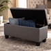 Baxton Studio Fera Modern and Contemporary Gray Fabric Upholstered Storage Ottoman - BSOWS-2005-P-Grey-OTTO