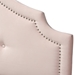 Baxton Studio Cora Modern and Contemporary Light Pink Velvet Fabric Upholstered King Size Headboard - BSOBBT6564-Light Pink-HB-King
