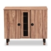 Baxton Studio Valina Modern and Contemporary 2-Door Wood Entryway Shoe Storage Cabinet - BSOFP-1805-5008