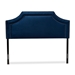 Baxton Studio Avignon Modern and Contemporary Navy Blue Velvet Fabric Upholstered King Size Headboard - BSOBBT6566-Navy Blue-HB-King