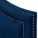 Baxton Studio Avignon Modern and Contemporary Navy Blue Velvet Fabric Upholstered Queen Size Headboard - BSOBBT6566-Navy Blue-HB-Queen