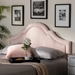Baxton Studio Rita Modern and Contemporary Light Pink Velvet Fabric Upholstered Queen Size Headboard - BSOBBT6567-Light Pink-HB-Queen