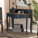 Baxton Studio Celestine French Provincial Blue Spruce Finished Wood Accent Writing Desk - BSOCES2-Blue Spruce-Desk