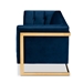 Baxton Studio Ambra Glam and Luxe Navy Blue Velvet Fabric Upholstered and Button Tufted Gold Sofa with Gold-Tone Frame - BSOTSF-5507-Navy/Gold-SF