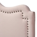 Baxton Studio Nadeen Modern and Contemporary Light Pink Velvet Fabric Upholstered King Size Headboard - BSOBBT6622-Light Pink-HB-King