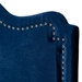 Baxton Studio Nadeen Modern and Contemporary Navy Blue Velvet Fabric Upholstered Queen Size Headboard - BSOBBT6622-Navy Blue-HB-Queen