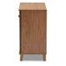 Baxton Studio Coolidge Modern and Contemporary Walnut Finished 4-Shelf Wood Shoe Storage Cabinet - BSOFP-01LV-Walnut