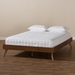 Baxton Studio Lissette Mid-Century Modern Walnut Brown Finished Wood King Size Platform Bed Frame - BSOMG9704-Ash Walnut-Bed Frame-King