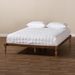 Baxton Studio Iseline Modern and Contemporary Walnut Brown Finished Wood King Size Platform Bed Frame - BSOMG0001-Ash Walnut-King