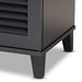 Baxton Studio Coolidge Modern and Contemporary Dark Grey Finished 4-Shelf Wood Shoe Storage Cabinet - BSOFP-01LV-Dark Grey