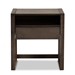 Baxton Studio Inicio Modern and Contemporary Ash Brown Finished 1-Drawer Wood Nightstand - BSOInicio-NS