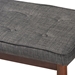 Baxton Studio Itami Mid-Century Modern Dark Grey Fabric Upholstered Medium Oak Finished Wood Dining Bench - BSOItami-Grey/Medium Oak-Bench