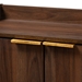 Baxton Studio Lena Mid-Century Modern Walnut Brown Finished 5-Shelf Wood Entryway Shoe Cabinet - BSOLV4SC4150WI-Columbia-Shoe Cabinet