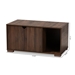 Baxton Studio Jasper Modern and Contemporary Walnut Brown Finished 2-Door Wood Cat Litter Box Cover House - BSOSECHC150040WI-Columbia-Cat House
