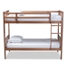 Baxton Studio Jude Modern and Contemporary Walnut Brown Finished Wood Twin Size Bunk Bed - BSOMG0045-Walnut-Twin Bunk Bed