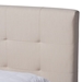 Baxton Studio Maren Mid-Century Modern Beige Fabric Upholstered Queen Size Platform Bed with Two Nightstands - BSOCF9058-Beige-Queen