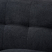 Baxton Studio Allister Mid-Century Modern Dark Grey Fabric Upholstered Loveseat - BSOJ1453-Dark Grey-LS