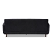 Baxton Studio Allister Mid-Century Modern Dark Grey Fabric Upholstered Sofa - BSOJ1453-Dark Grey-SF